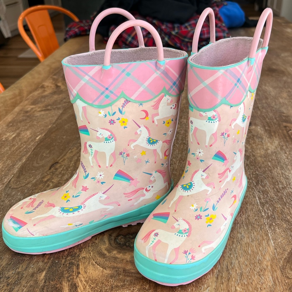 Stephen Joseph Unicorn Rain Boots. Kids’ Size 10.